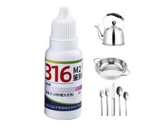 Ylnailky Liquide De Test Métaux, 15 ml de Précision, Solution Analyse Rapide Vaisselle, Pour Inspection Contrôle Qualité Vaisselle Batterie Cuisine Couverts Usage Domestique