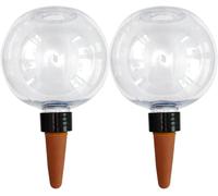 Ylnailky Lot de 2 Globes d'arrosage Automatique pour - 500 ML - Insert de bulbes en Terre Cuite avec Pointes en Terre Cuite - Distributeur d'eau Goutte à Goutte - Globes d'eau réutilisables