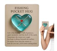 Ylnailky Petite carte souvenir de motivation en forme de cœur pour pêcheurs, pêcheurs, aventures en plein air, petit ami, mari, fils, grand-père, collectionneur, anniversaire