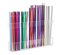 Ylnailky Porte-Pailles En Acrylique,Rangement Adhésif Pour Pailles Et Bâtonnets - Organisateur De Porte-Couverts Pour De Placard Cuisine Avec Compartiment Cuillères Longues Et Bagettes