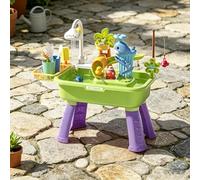 Ylnailky Table Eau Sable - Jeu d'eau Extérieur 2026 Nouvelle Version À Pompe Électrique | Activités Sensorielles, Jeu De Pêche | Jouet Éducatif pour Garçons Et Filles 4-8 Ans