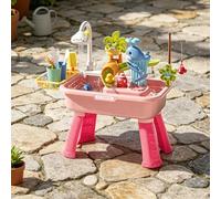 Ylnailky Table Eau Sable - Jeu d'eau Extérieur 2026 Nouvelle Version À Pompe Électrique | Activités Sensorielles, Jeu De Pêche | Jouet Éducatif pour Garçons Et Filles 4-8 Ans