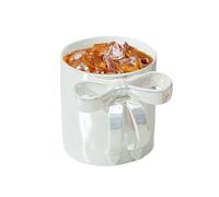 Ylnailky Tasse À Ruban Bow - Tasse Céramique Moderne Lavable Au Lave-Vaisselle 355ml,Accessoires Pour Boissons Grande Capacité Décoration D'Intérieur,Eau Café Latte