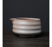YlobdolY Bol à matcha en céramique avec bec verseur, fait à la main, en grès émaillé, bol à mélanger traditionnel japonais, pour fouetter le matcha beige