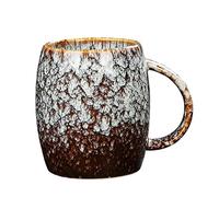 YlobdolY Grande Tasse à Café 500ml en Céramique avec Anse, Tasse à Thé Latte Vintage pour le Bureau et la Maison, Cadeau Unique pour Homme Femme, Blanc