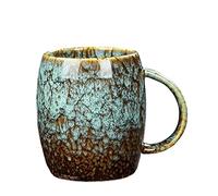 YlobdolY Grande Tasse à Café 500ml en Céramique avec Anse, Tasse à Thé Latté Vintage pour le Bureau et la Maison, Cadeau Unique pour Homme Femme, Vert
