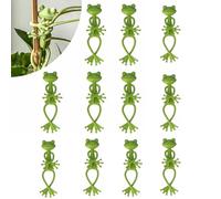 YlobdolY Lot de 12 supports pour plantes grimpantes en forme de grenouille verte - Clips de fixation pour plantes grimpantes - Décoration de pot de fleurs