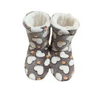 YLONGHG Chaussette Chausson Chaussettes De Sol Chaussures en Coton pour Hommes Et Femmes Bottes De Sol Chaudes Chaussures Chaudes Intérieures Automne Et Hiver-brun-38-40