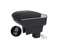 YLOXFW Voiture Accoudoir Boîte pour Suzuki Swift 2005-2023 New Repose-bras Double Console Organiseur Stockage Boîte Rangement Accoudoirs avec 7 USB Porte Gobelet Cendrier,Rouge
