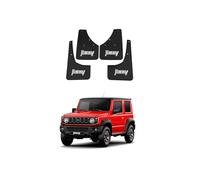 YLOXFW Voiture Garde-Boue Avant et Arrière Fender Splash Guard pour Suzuki Jimny BJ64 BJ74 2005-2025 Bavettes Anti-Éclaboussures Couvre kit 4PC,Envoyer 1 Car Wash Towel,Noir,2019~2025