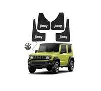 YLOXFW Voiture Garde-Boue pour 2019-2024 Suzuki Jimny HJ BJ64 BJ74 Custom Avant Arrière Anti-éClaboussures Bavettes Boue Rabats Protection Kit Wheel Mud Flaps Fender Splash Guard,Noir