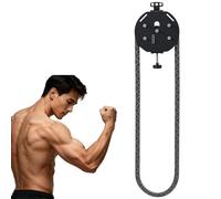 ylpddmm Appareil D'entraînement à Corde sans Fin, système de poulies Portable, Corde à Triceps réglable avec Une capacité de Charge de 150 kg, Une résistance maximale de 30 kg Black