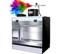 ylpddmm Cabine de Peinture à l'aérographe, Cabine de Séchage à l'Aérographe，Cabine de Peinture à l'aérographe avec LED pour modèle, Chaussures, Artisanat, T-Shirt, gâteaux & Hobbies,58x50x40cm