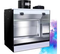 ylpddmm Cabine pour Peinture Aérographe, Cabine Aérographe De Table D'artisanat avec Cascade, éclairage LED, Cabine De Pulvérisation De Peinture pour Modèle pour Poterie Et Artisanat,58x50x40cm