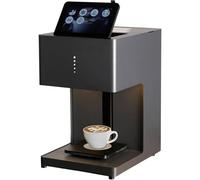 ylpddmm Imprimante à café Latte Art, Imprimante Alimentaire pour gâteaux, Connexion Wi-FI, Impression sur Cartouches d'encre de qualité Alimentaire, pour café, Desserts, gâteaux, Biscuits,Black-EB-FC