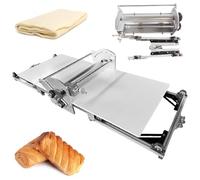 ylpddmm Laminoir à PâTe électrique Pliable, Machine à pâtes, en Acier Inoxydable, éPaisseur RéGlable de 0,2 à 30 mm, pour Boulangerie, Pizza et Croissants