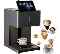 ylpddmm Machine à café Latte Art, imprimante Alimentaire Intelligente 200/600 DPI avec Connexion Wi-FI, créations personnalisées, Impressions sur café, Boissons, Mousse et Desserts,Black-EB-Pro