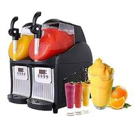 ylpddmm Machine à granité Professionnelle 2 Bols 2.5 L, Machine à Boissons glacées en Acier Inoxydable, granités, Cocktails, frappés, Milkshakes et jus glacés