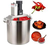 ylpddmm Mixeur Chauffant Professionnel, Machine à sauté, assaisonnement, Sauce, marmite, agitateur, friteuse, mixeur électrique en Acier Inoxydable, Vitesse de mélange réglable,40L