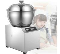 ylpddmm Pétrin électrique 1400 TR/Min, en Acier Inoxydable, avec Couvercle et minuterie, avec Mode de Rotation et durée réglables, pour Restaurants, boulangeries et pizzerias 5KG