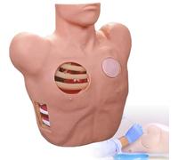 ylpddmm Simulateur de Soins aux Patients, Drainage du Pneumothorax Après Un Traumatisme Thoracique Modèle, modèle pédagogique pour la Formation médicale, Formation Hospitalière