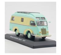 YLQERZ Classique Die Cast Modèle 1:43 pour Goelette Digue 1951 RV Camper Car Collection pour Les Amateurs De Modèles Réduits (Vert) Miniature De Collection