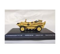 YLQERZ Classique Die Cast Modèle 1:43 pour VW SCHWIMMWAGEN TYP 166 1943 Véhicule Amphibie Ornements Métalliques Statiques Modèle De Voiture (Jaune) Miniature De Collection