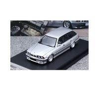YLQERZ Classique Die Cast Modèle 1:64 pour BMW E34 Série 5 MK3 Touring Couverture Avant en Alliage Modèle Voiture pour La Décoration De Scène De Garage Miniature De Collection(Silver)