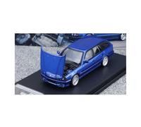 YLQERZ Classique Die Cast Modèle 1:64 pour BMW E34 Série 5 MK3 Touring Couverture Avant en Alliage Modèle Voiture pour La Décoration De Scène De Garage Miniature De Collection(Blue)