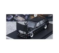 YLQERZ Classique Die Cast Modèle 1:64 pour BMW E34 Série 5 MK3 Touring Couverture Avant en Alliage Modèle Voiture pour La Décoration De Scène De Garage Miniature De Collection(Black)