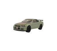 YLQERZ Classique Die Cast Modèle 1:64 pour Nissan Skyline GT-R (BNR34) Modèle 2000 Convient Les Figurines Bureau Voiture Ou Le Bureau Miniature De Collection