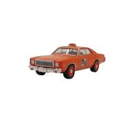 YLQERZ Classique Die Cast Modèle 1:64 pour Plymouth Fury 1977 Orange Taxi Métal Jouet Amateurs Décoratif Jouet Voiture Modèle Miniature De Collection