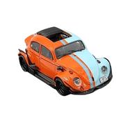 YLQERZ Classique Die Cast Modèle 1:64 pour Volkswagen Beetle RWB Beetle Toit Ouvrant Blanc Modèle De Voiture en Alliage Petite Échelle Souvenir Miniature De Collection(Orange Blue)