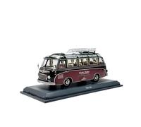 YLQERZ Classique Die Cast Modèle Modèle De Bus Moulé sous Pression en Alliage S6 Échelle 1/43 Collection Adulte Ornements avec Présentoir Noir Miniature De Collection