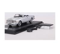 YLQERZ Classique Die Cast Modèle Modèle De Voiture De Simulation en Alliage Classique Rolls-Royce Corniche IV Cabriolet 1:64 Miniature De Collection(Silver)
