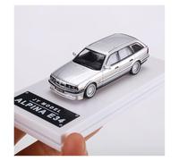 YLQERZ Classique Die Cast Modèle Modèle De Voiture en Alliage BMW E34 Alpina Échelle 1:64 Ornements De Collection Argent Miniature De Collection(Silver)