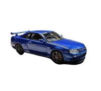 YLQERZ Classique Die Cast Modèle Modèle De Voiture Statique en Alliage Moulé sous Pression À L'échelle 1:64 pour Nissan Skyline GT-R R34 V Spec II Miniature De Collection