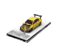 YLQERZ Classique Die Cast Modèle Modèle Réduit De Voiture Moulé sous Pression en Métal pour Lancer Evolution IX Collection D'ornements Échelle 1/64 Miniature De Collection(Yellow 2)