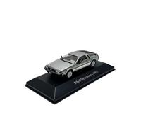 YLQERZ Classique Die Cast Modèle Modèle Réduit en Alliage Delorean À L'échelle 1/43 Moulage en Métal Décoration De Fête À Thème Voiture Cinéma Argent Miniature De Collection