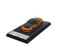 YLQERZ Classique Die Cast Modèle Modèle Réduit Voiture Sport Nissan 400Z Carrosserie Large Châssis en Métal Affichage Acrylique Collection Échelle 1:64 Miniature De Collection(Orange 1)
