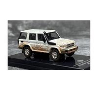 YLQERZ Classique Die Cast Modèle Modèle Réduit Voiture Tout-Terrain Alliage pour Toyota Land Cruiser LC76 Ancienne Version Métalliques À Petite 1:64 Miniature De Collection(Left Rudder)