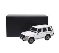 YLQERZ Classique Die Cast Modèle Modèle Voiture Complet en Alliage Blanc pour Toyota Land Cruiser 76 Échelle 1/18 Décoration Scène À Thème Tout-Terrain Miniature De Collection