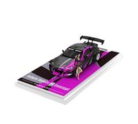 YLQERZ Classique Die Cast Modèle Modèle Voiture Moulé sous Pression Métal pour Toyota 86 Carrosserie Large Noire Et Violette Collection D'exposition 1:64 Miniature De Collection