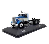 YLQERZ Classique Die Cast Modèle Véhicule Moulé sous Pression À L'échelle 1:64 pour Camion-Tracteur Peterbilt 281 1955 Modèle Alliage Affichage Statique Miniature De Collection(Blue)