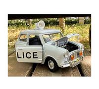 YLQERZ Classique Die Cast Modèle Voiture Police Miniature en Alliage Blanc 1:18 pour Cooper Morris 1300 Collection De Décorations pour Loisirs Créatifs Miniature De Collection