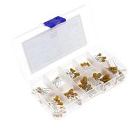YLQUXEUV 100pcs/box 10values x 10pcs 16V 1uF~100uF Tantalum Capacitor Assortment Kit