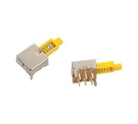 YLQUXEUV 10Pcs A06 6pin TV Power Switch with Spring Self-Locking Yellow DC 12V 50MA Unidirection Push-Button Switch