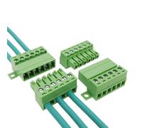 YLQUXEUV 1Sets solderless Docking Type 15EDG 3.81MM Screw Terminal Block Connector PCB Plug-in Type 15EDGRKC 3.81 Green Terminal Block(3P)