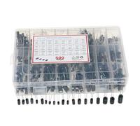 YLQUXEUV 500 pcs Electrolytic Capacitor Assortment Box Kit 0.1UF - 1000UF 16V - 50V 24 Values Replacement for OEM