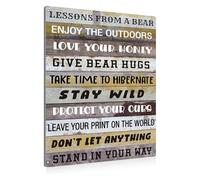 YLQUXEUV Vintage Bear Advice Metal Tin Sign Funny Rustic Wisdom Quote Sign Wall Decor for Hunting Cabin Lodge Man Cave Gift 8 X 12 inch